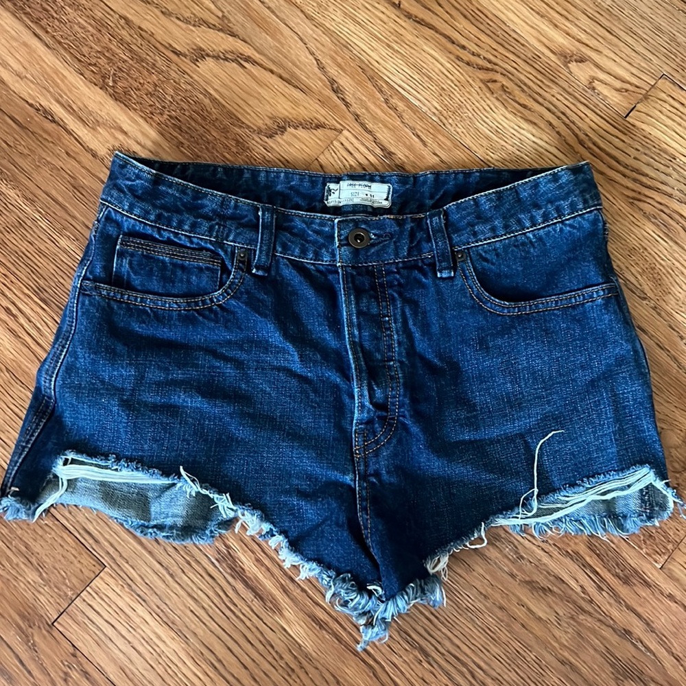 Free People High Rise Cut-Off Jean Shorts